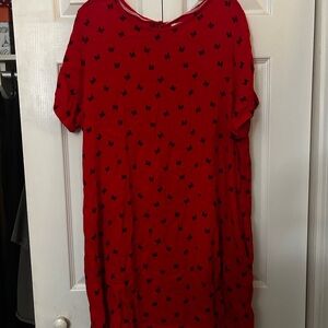 Disney Minnie Mouse Bow Red Dress